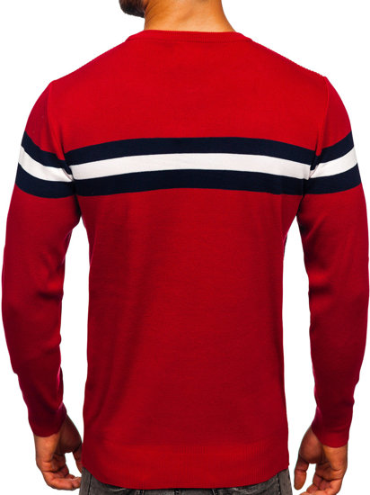 Maglione da uomo rosso Bolf H2113