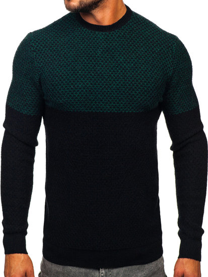 Maglione da uomo verde-nero Bolf W15-634