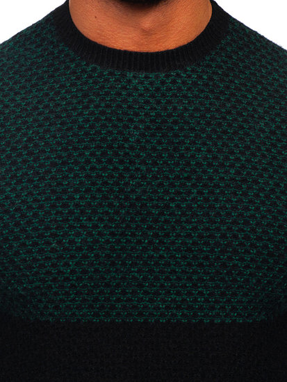 Maglione da uomo verde-nero Bolf W15-634