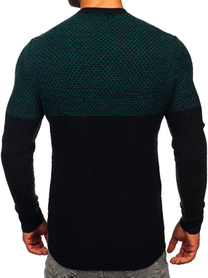 Maglione da uomo verde-nero Bolf W15-634