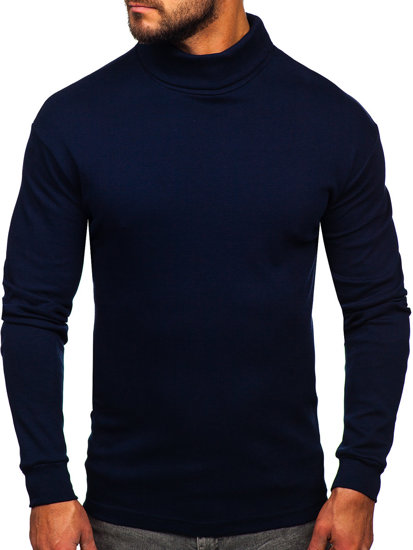 Maglione dolcevita basico da uomo blu Bolf 145347-1