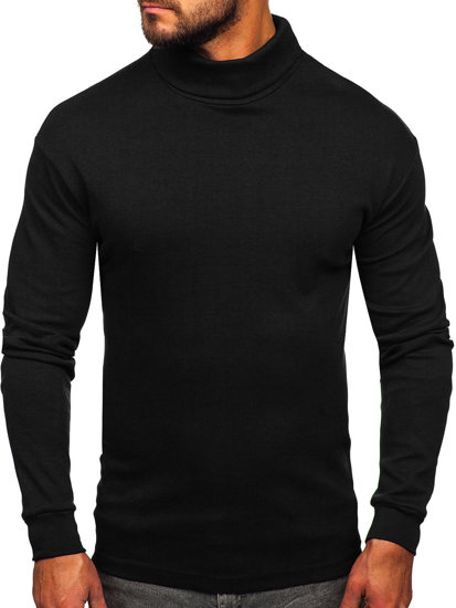 Maglione dolcevita basico da uomo nero Bolf 145347-1