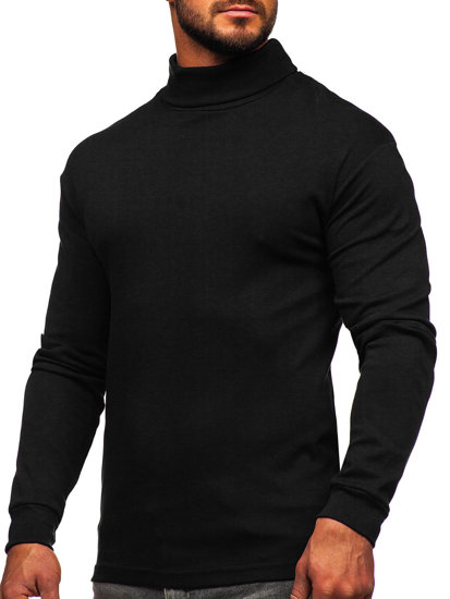 Maglione dolcevita basico da uomo nero Bolf 145347-1