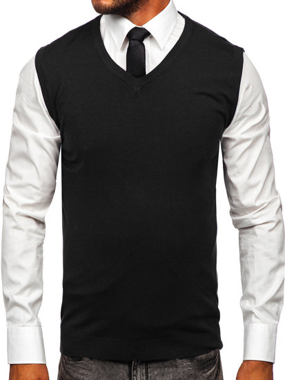 Maglione senza maniche da uomo nero Bolf MM6005