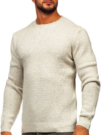 Maglione spessa da uomo bianco Bolf W7-219190