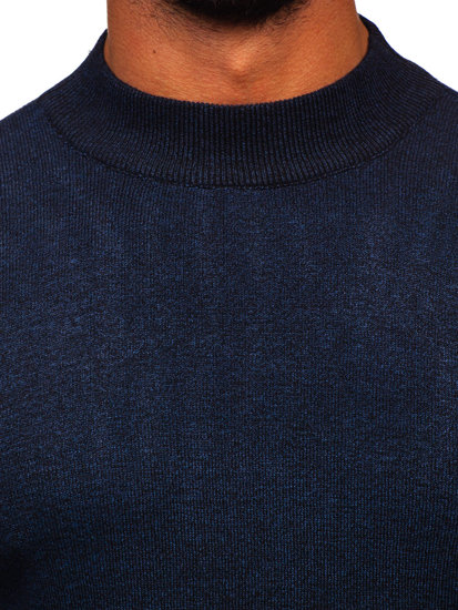 Maglione tipo lupetto basic da uomo blu Bolf S8561