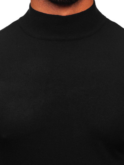 Maglione tipo lupetto basic da uomo nero Bolf W1-1725