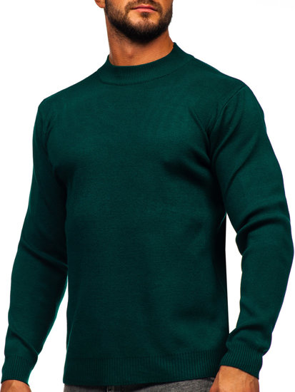 Maglione tipo lupetto basic da uomo verde Bolf S8563