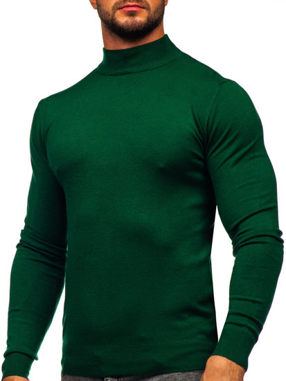 Maglione tipo lupetto basic da uomo verde Bolf W1-1725