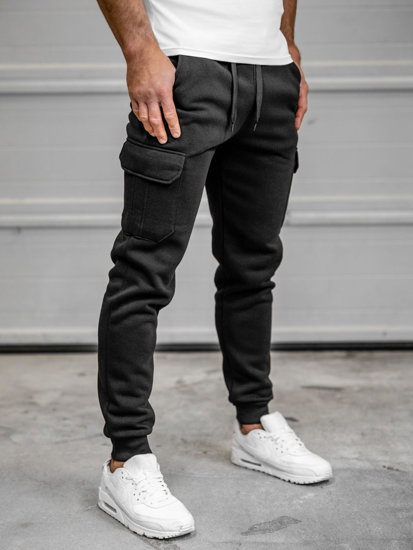 Pantalón jogger de chándal cargo para hombre nero Bolf JX8709B