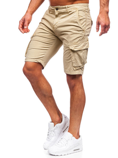 Pantaloncini cargo da uomo beige Bolf YF2222