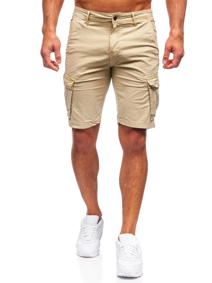 Pantaloncini cargo da uomo beige Bolf YF2222