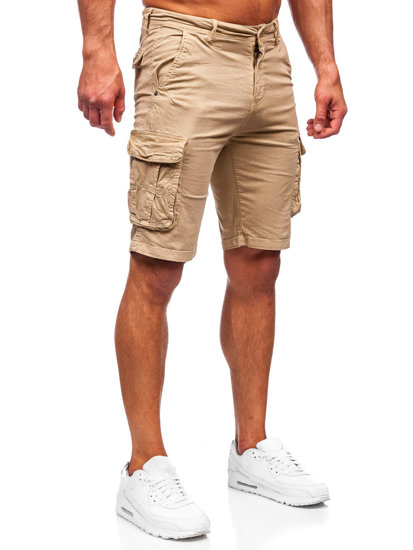 Pantaloncini corti cargo da uomo beige Bolf XX160086