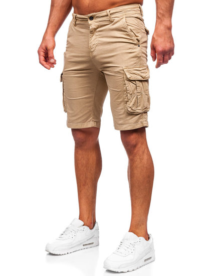 Pantaloncini corti cargo da uomo beige Bolf XX160086