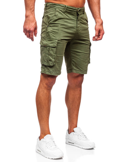 Pantaloncini corti cargo da uomo verdi Bolf XX160086