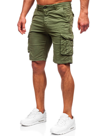 Pantaloncini corti cargo da uomo verdi Bolf XX160086