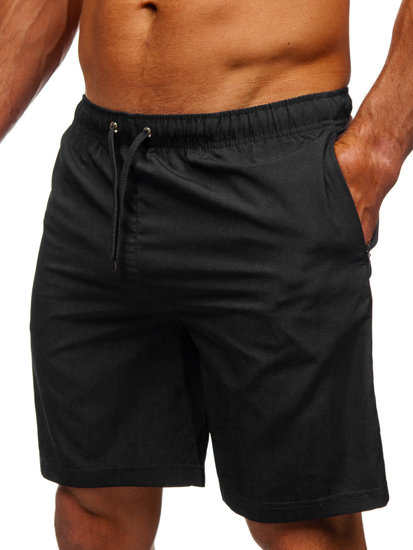 Pantaloncini corti da bagno da uomo neri Bolf HH037A