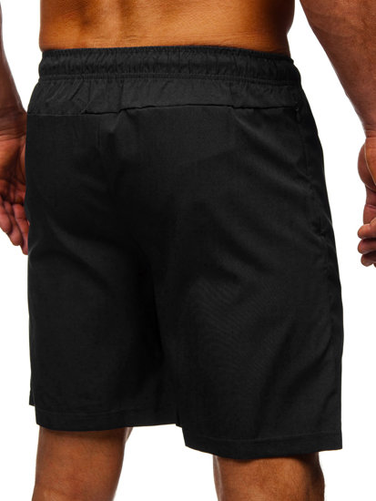 Pantaloncini corti da bagno da uomo neri Bolf HH037A