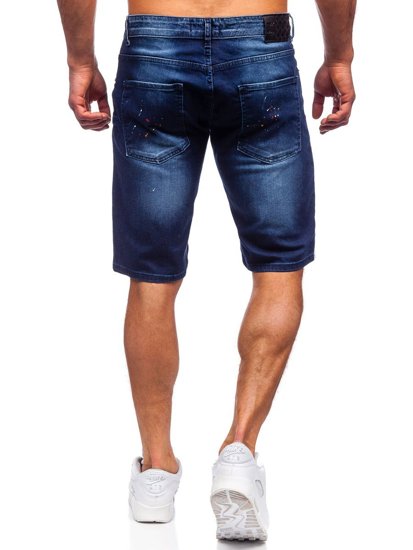 Pantaloncini corti di jeans da uomo blu Bolf 3001