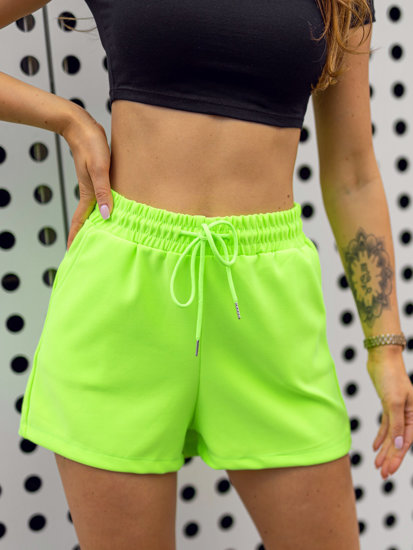 Pantaloncini corti di tuta da donna verde-fluorescenti Bolf H60