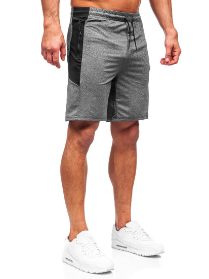 Pantaloncini corti di tuta da uomo grafite Bolf 68026