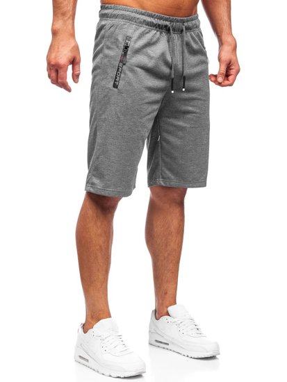 Pantaloncini corti di tuta da uomo grafite Bolf JX505