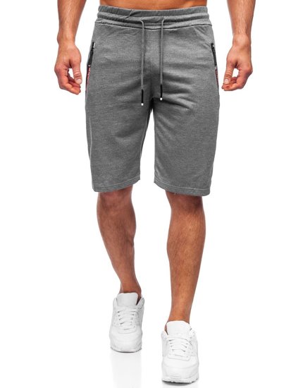 Pantaloncini corti di tuta da uomo grafite Bolf JX511