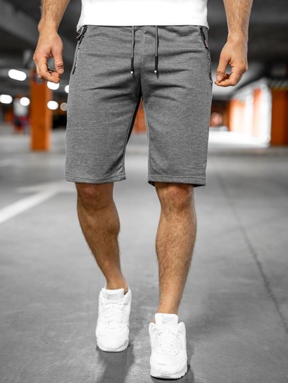 Pantaloncini corti di tuta da uomo grafite Bolf JX512