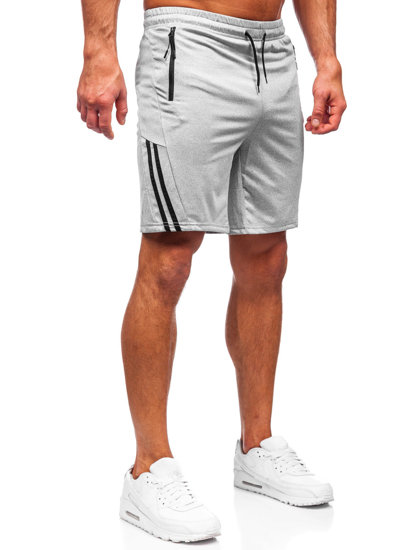 Pantaloncini corti di tuta da uomo grigi Bolf 68057