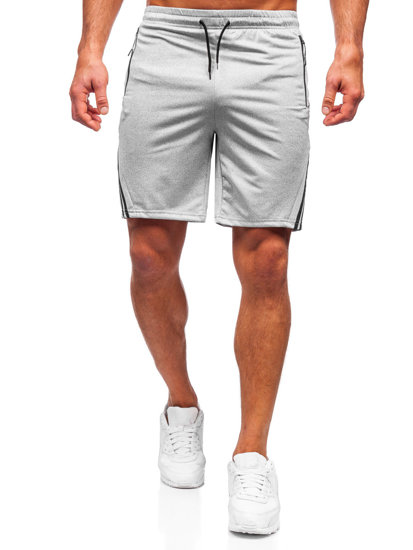 Pantaloncini corti di tuta da uomo grigi Bolf 68057