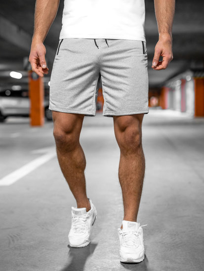 Pantaloncini corti di tuta da uomo grigi Bolf 68058A