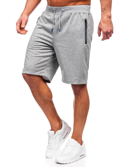 Pantaloncini corti di tuta da uomo grigi Bolf 8K292