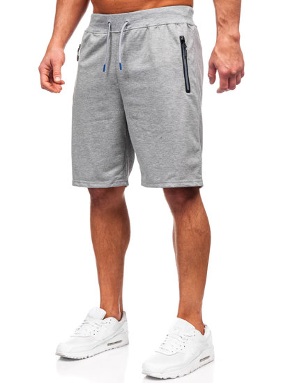 Pantaloncini corti di tuta da uomo grigi Bolf 8K292