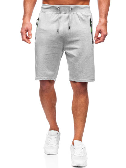 Pantaloncini corti di tuta da uomo grigi Bolf 8K296