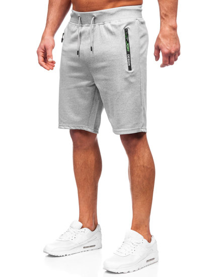 Pantaloncini corti di tuta da uomo grigi Bolf 8K296