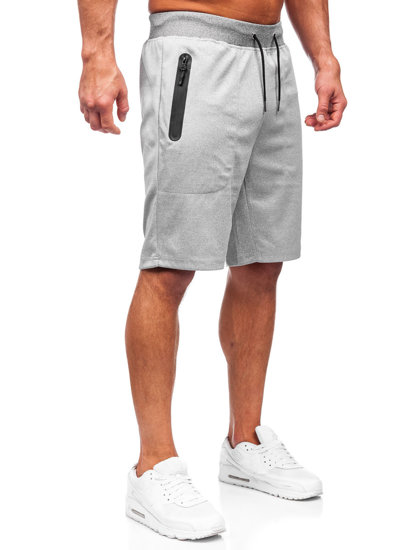 Pantaloncini corti di tuta da uomo grigi Bolf 8K935