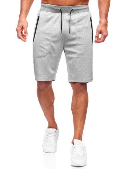 Pantaloncini corti di tuta da uomo grigi Bolf 8K935