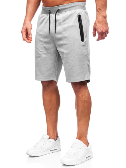 Pantaloncini corti di tuta da uomo grigi Bolf 8K935