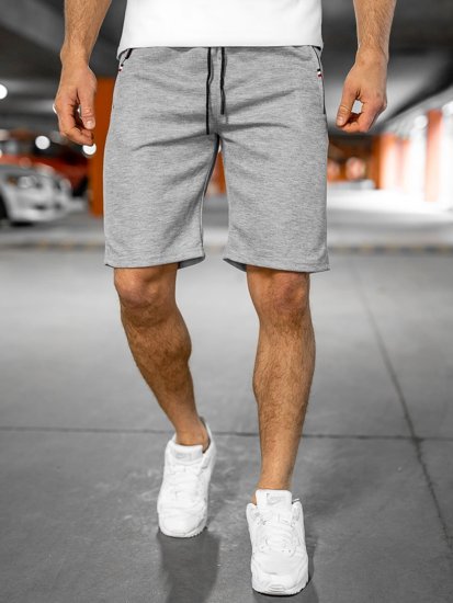 Pantaloncini corti di tuta da uomo grigi Bolf JX130