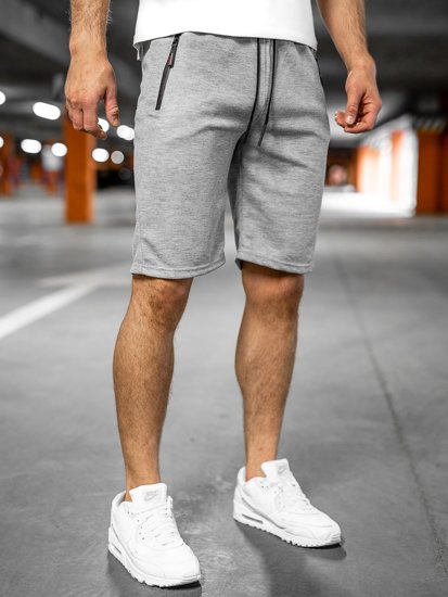 Pantaloncini corti di tuta da uomo grigi Bolf JX132