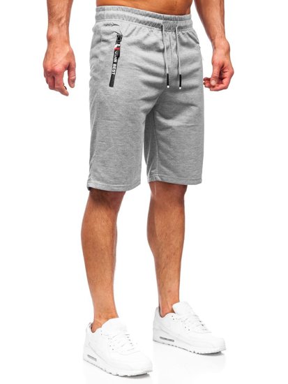 Pantaloncini corti di tuta da uomo grigi Bolf JX503