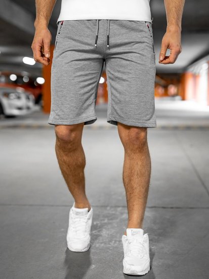 Pantaloncini corti di tuta da uomo grigi Bolf JX503