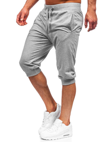 Pantaloncini corti di tuta da uomo grigi Bolf K10002