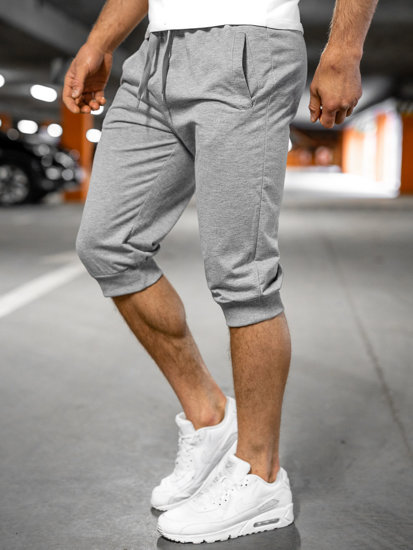 Pantaloncini corti di tuta da uomo grigi Bolf K10002