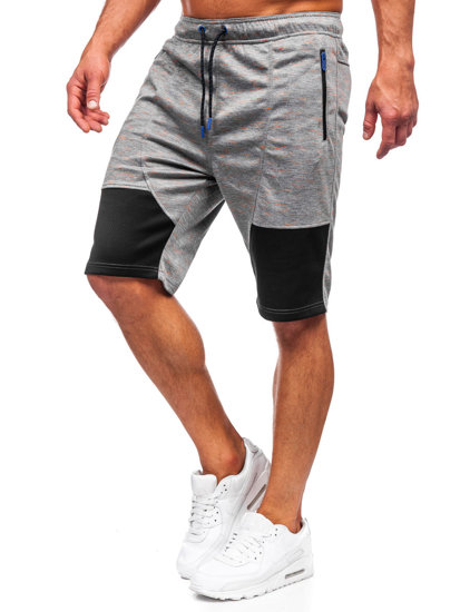 Pantaloncini corti di tuta da uomo grigi Bolf Q3859