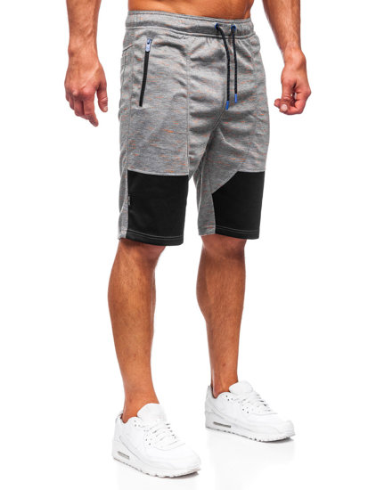 Pantaloncini corti di tuta da uomo grigi Bolf Q3859