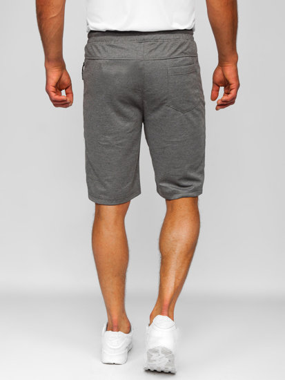 Pantaloncini corti di tuta da uomo grigio-neri Bolf Q3875