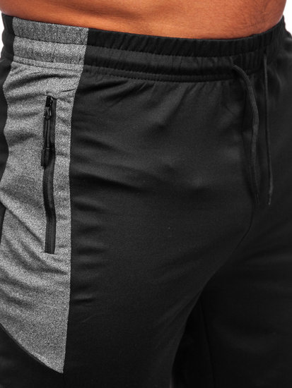 Pantaloncini corti di tuta da uomo neri Bolf 68026