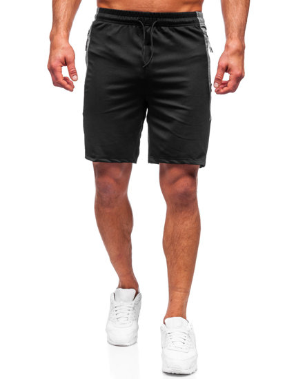 Pantaloncini corti di tuta da uomo neri Bolf 68026