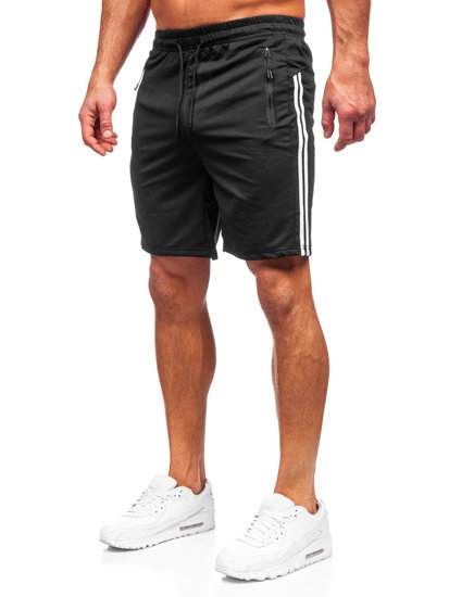 Pantaloncini corti di tuta da uomo neri Bolf 68058